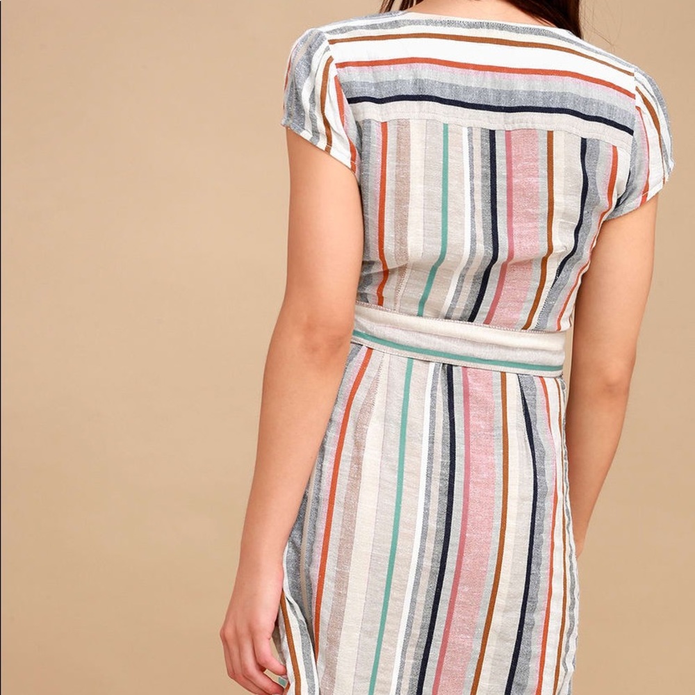 Free People Wrap it Up Mini Dress Striped - Picture 3 of 11